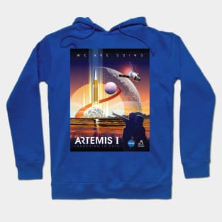 NASA Artemis I Retro Poster Shirt (2-Sided for Light Shirts) Hoodie